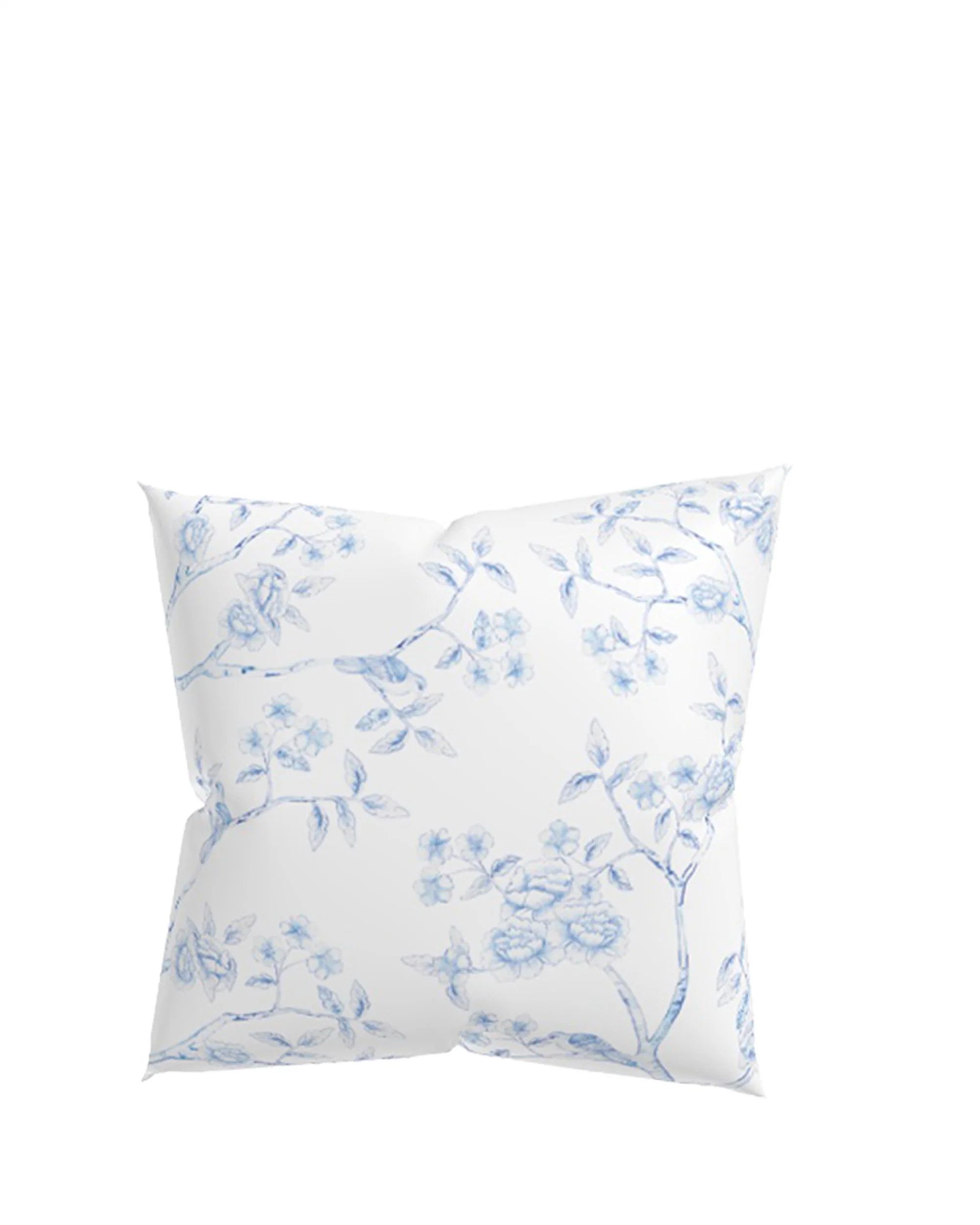 Chinoiserie Style Throw Pillows in Blue | Sweet Pea and Whimsy