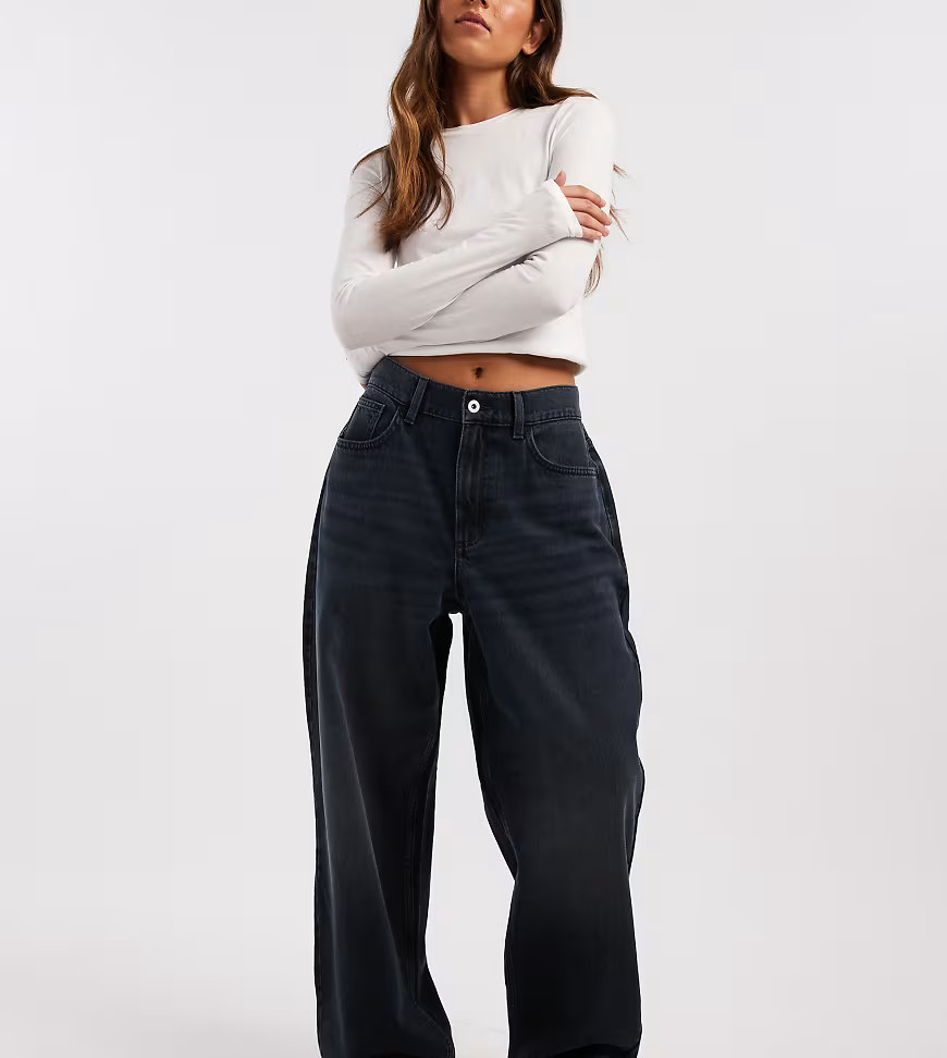 COLLUSION X001 antifit mid rise jean in dark navy | ASOS (Global)