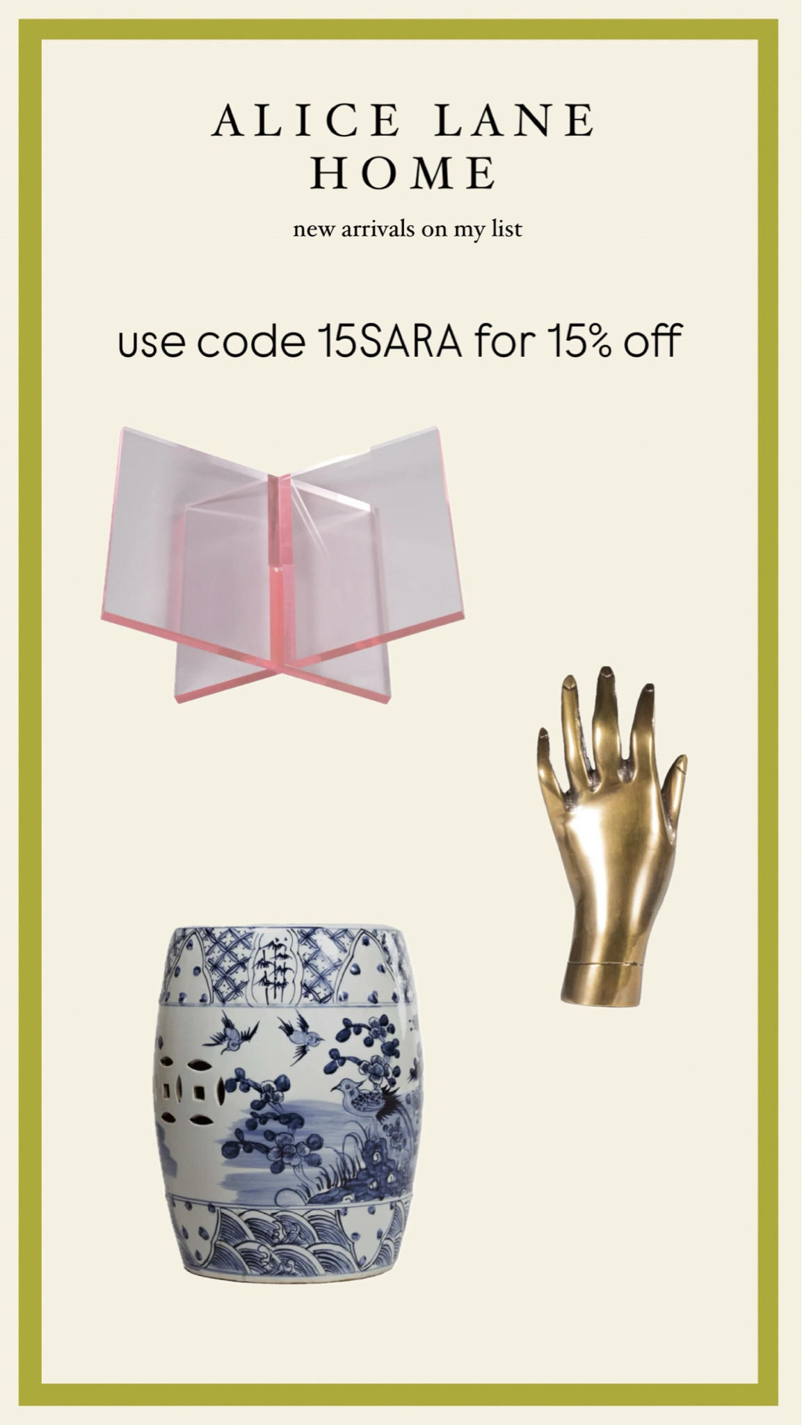 Alice lane home new arrivals, use code 15sara for 15% off 

#LTKHome