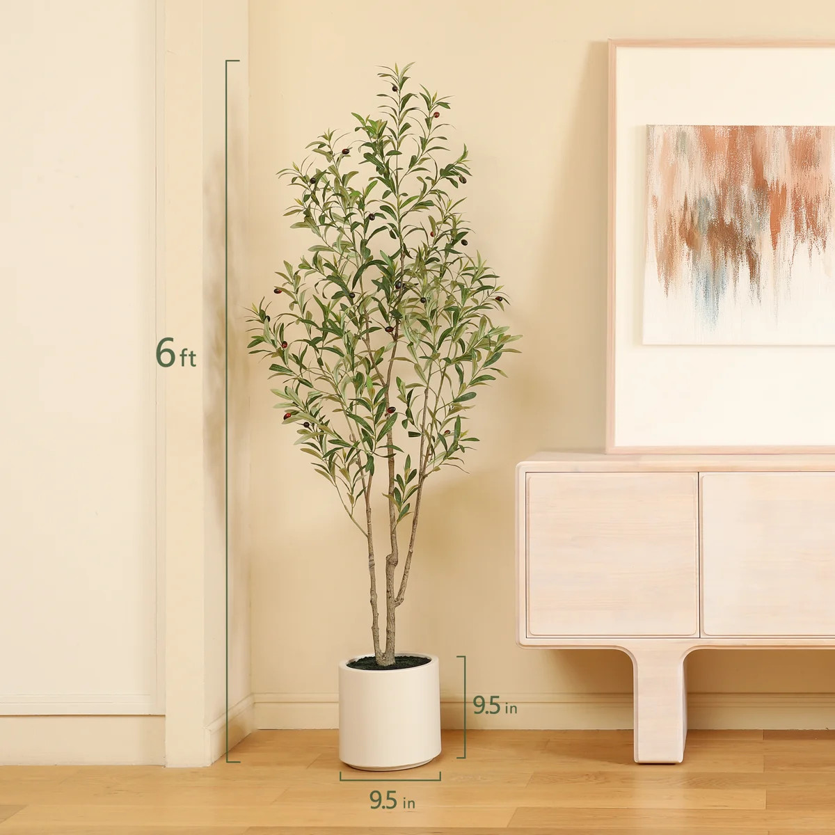 Altman Faux Olive Tree with White Planter | Wayfair North America