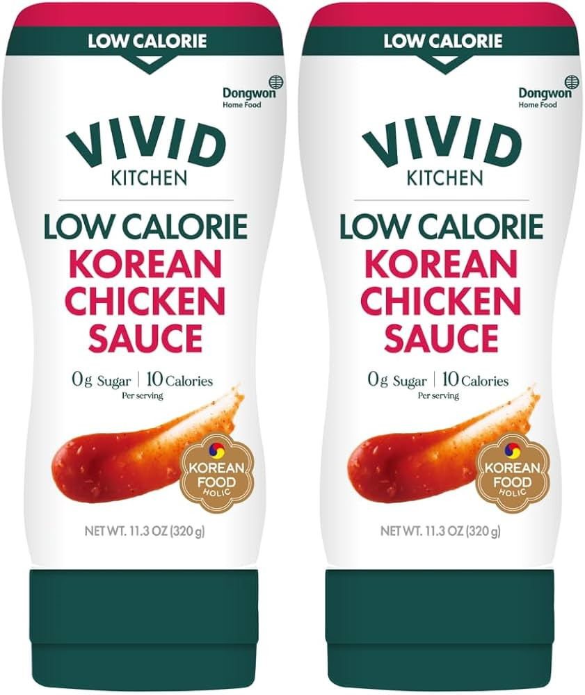 VIVID KITCHEN Korean Chicken Sauce – Low-Calorie, No Preservatives – Sweet and Savory Flavor ... | Amazon (US)