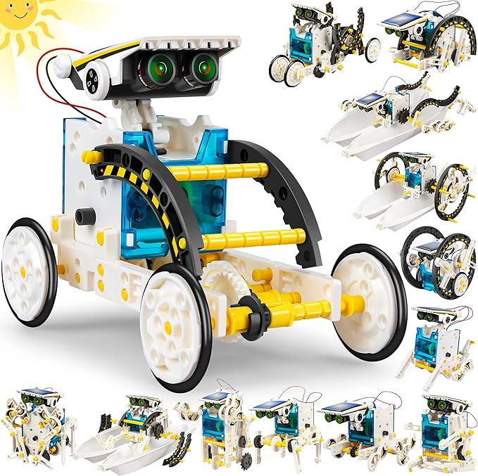 STEM 13-in-1 Solar Power Robots Creation Toy, Educational Experiment DIY Robotics Kit, Science To... | Amazon (US)