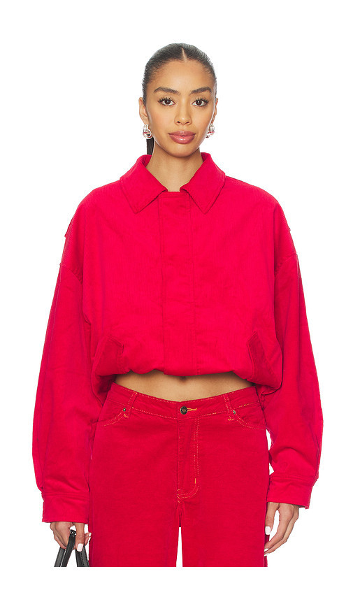 LIONESS Kenny Bomber Jacket in Red. Size XS. Also in S, M, L, XL. | Revolve Clothing (Global)