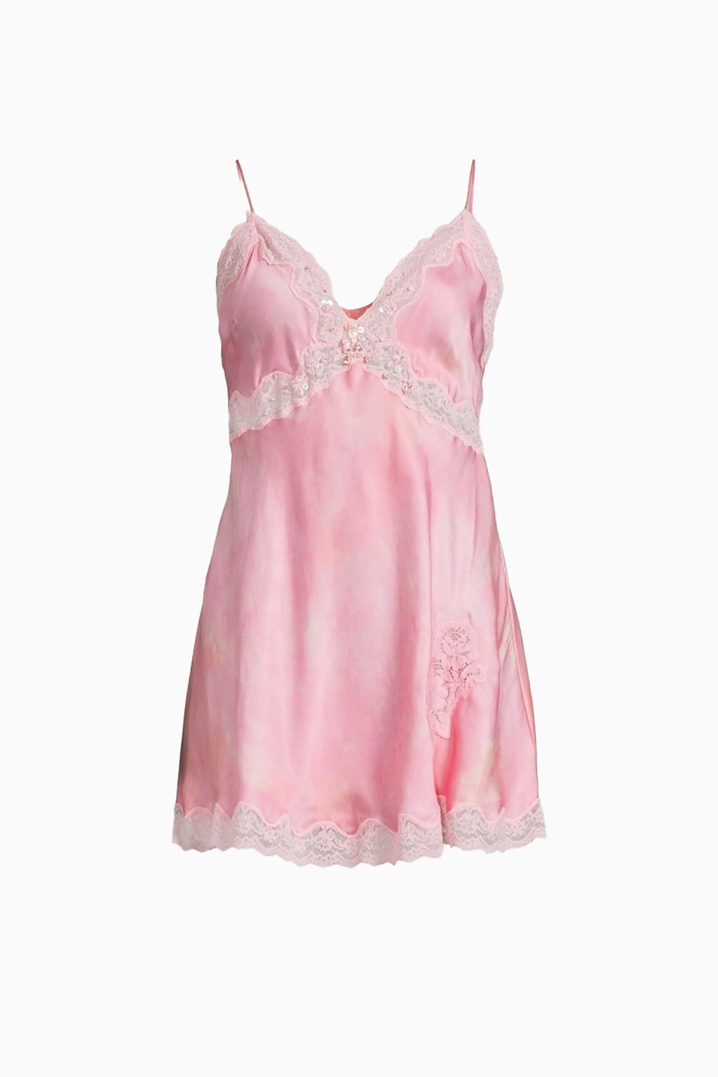 Nivola Silk-Blend Mini Slip Dress | LoveShackFancy