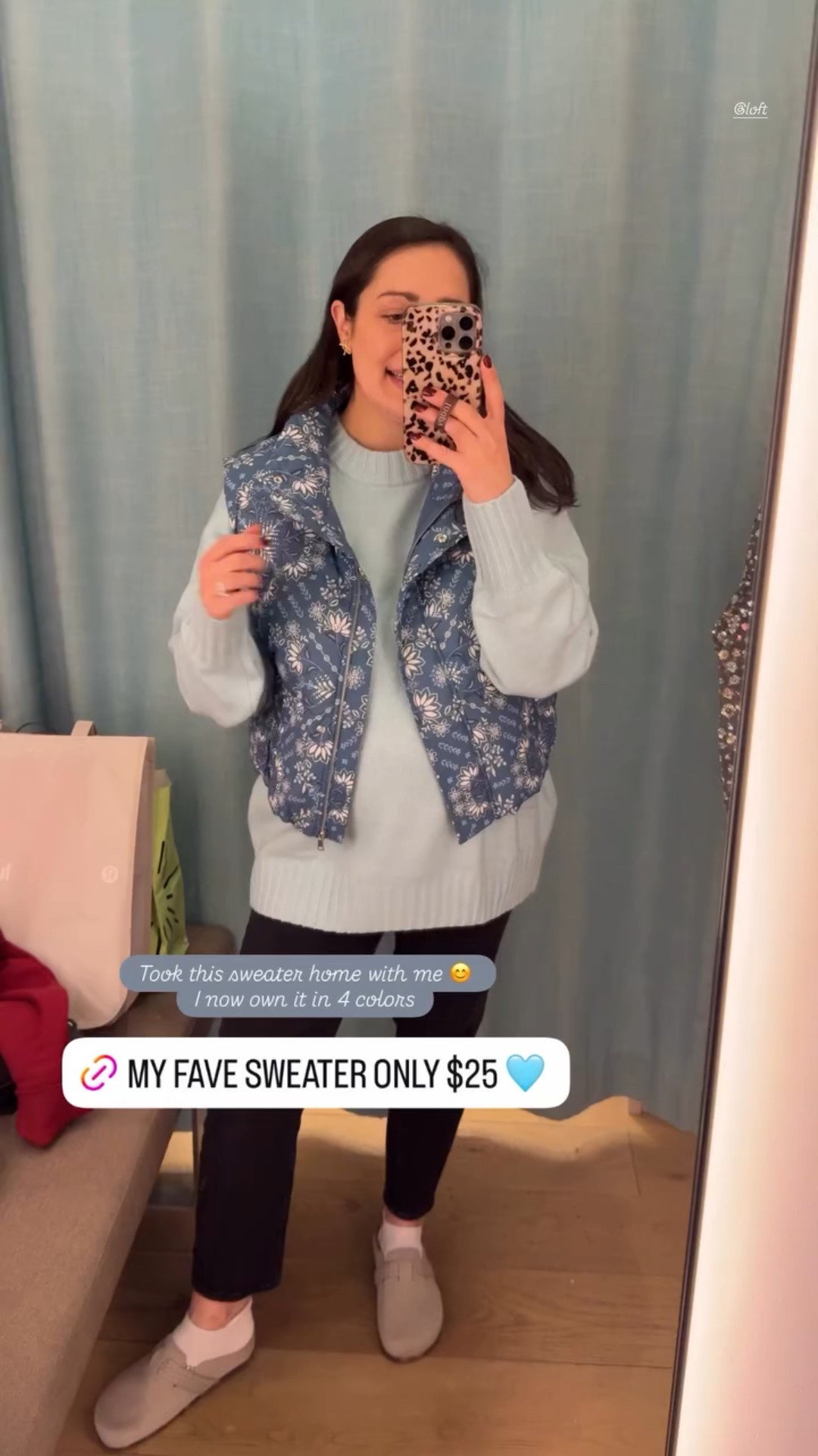 Took this sweater home with me 😊 
I now own it in 4 colors @loft