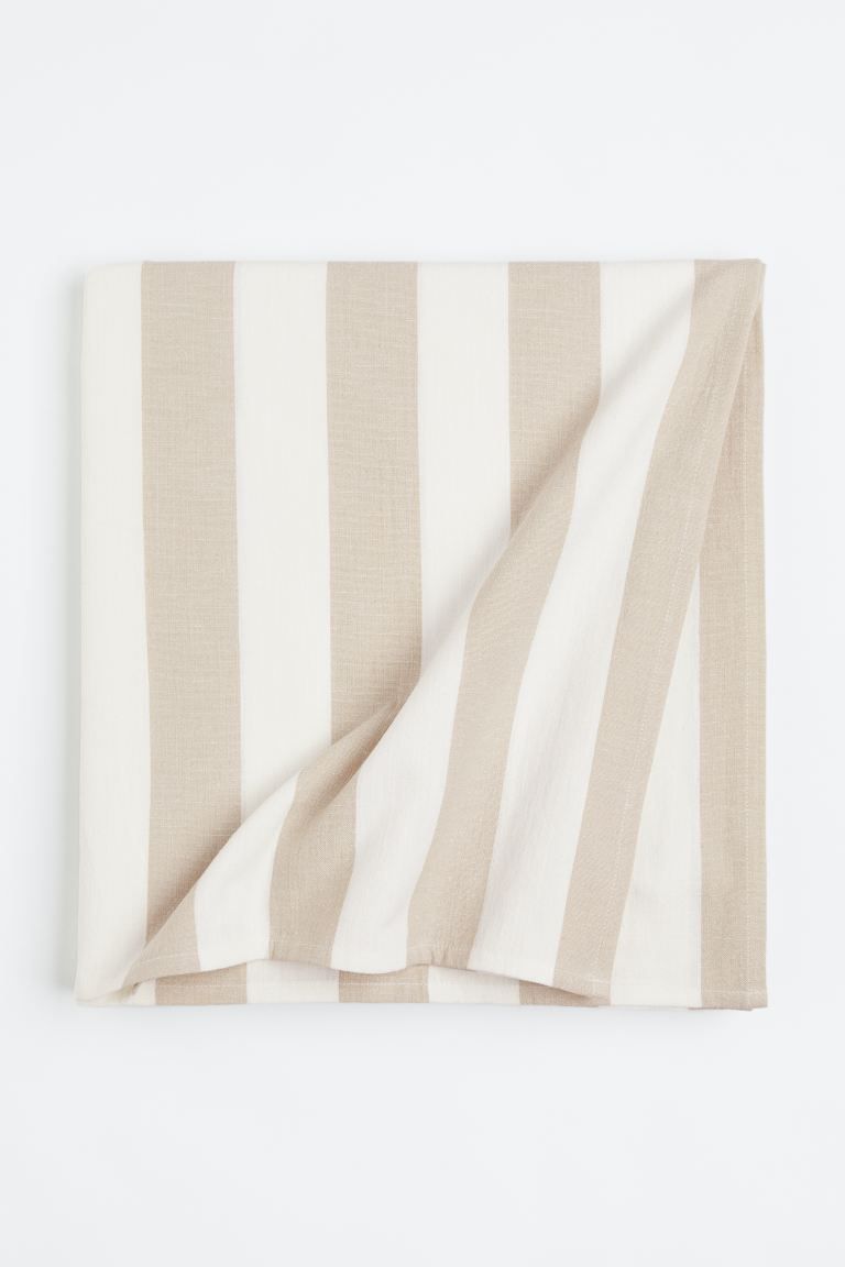 Striped Linen-blend Tablecloth | H&M (US + CA)