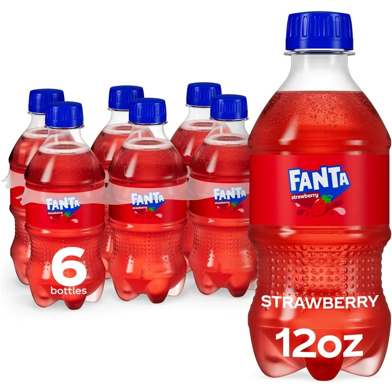 Fanta Strawberry Soda Pop, 12 fl oz, 6 Pack Bottles | Walmart (US)
