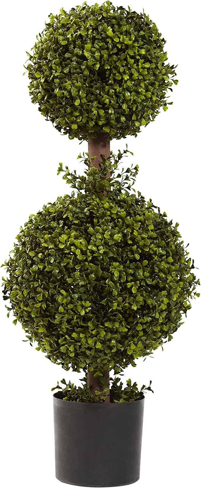 Nearly Natural 5920 Double Boxwood Topiary, 35-Inch, Green,12" x 12" x 35" | Amazon (US)