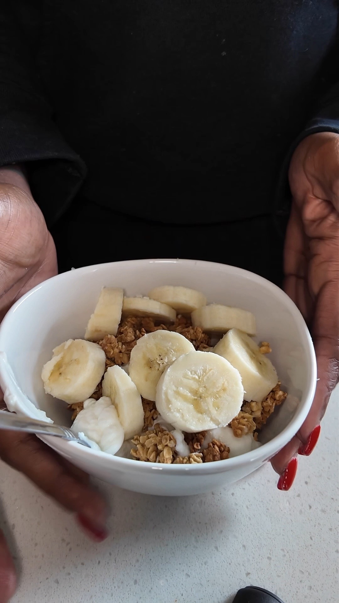 What’s for breakfast? 
Chobani plain Greek yogurt with Millville granola honey oats and banana.
Simple easy and filling way to start the morning.

#LTKmorningroutine #LTKdayinmylife #LTKselfcare