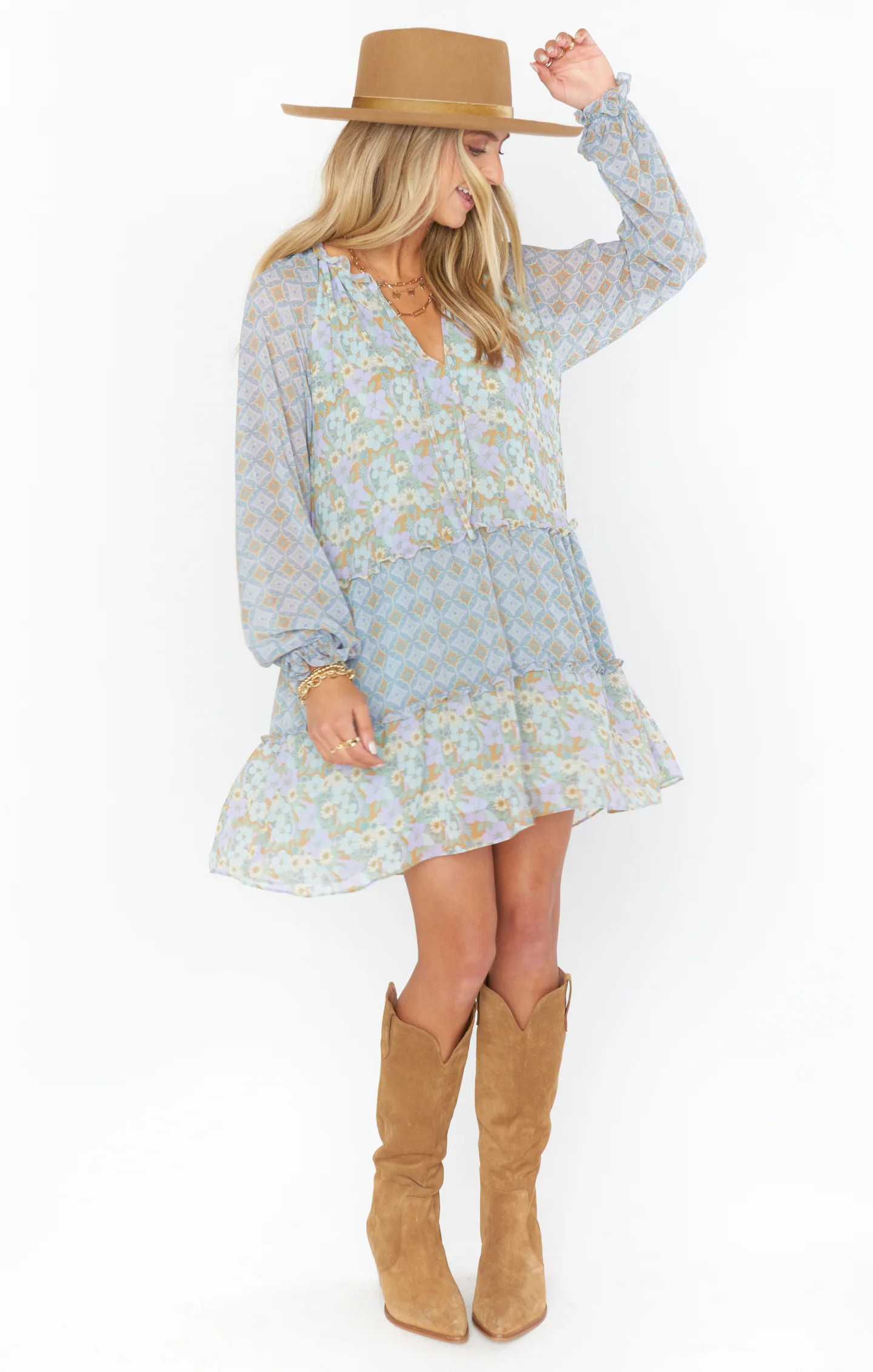 Birdie Mini Dress ~ Primrose Print Mix | Show Me Your Mumu