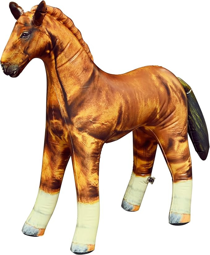 Jet Creations 38" Long Inflatable Horse Toys, Golden Brown Lifelike Blow-Up Horse Toy Figure for ... | Amazon (US)