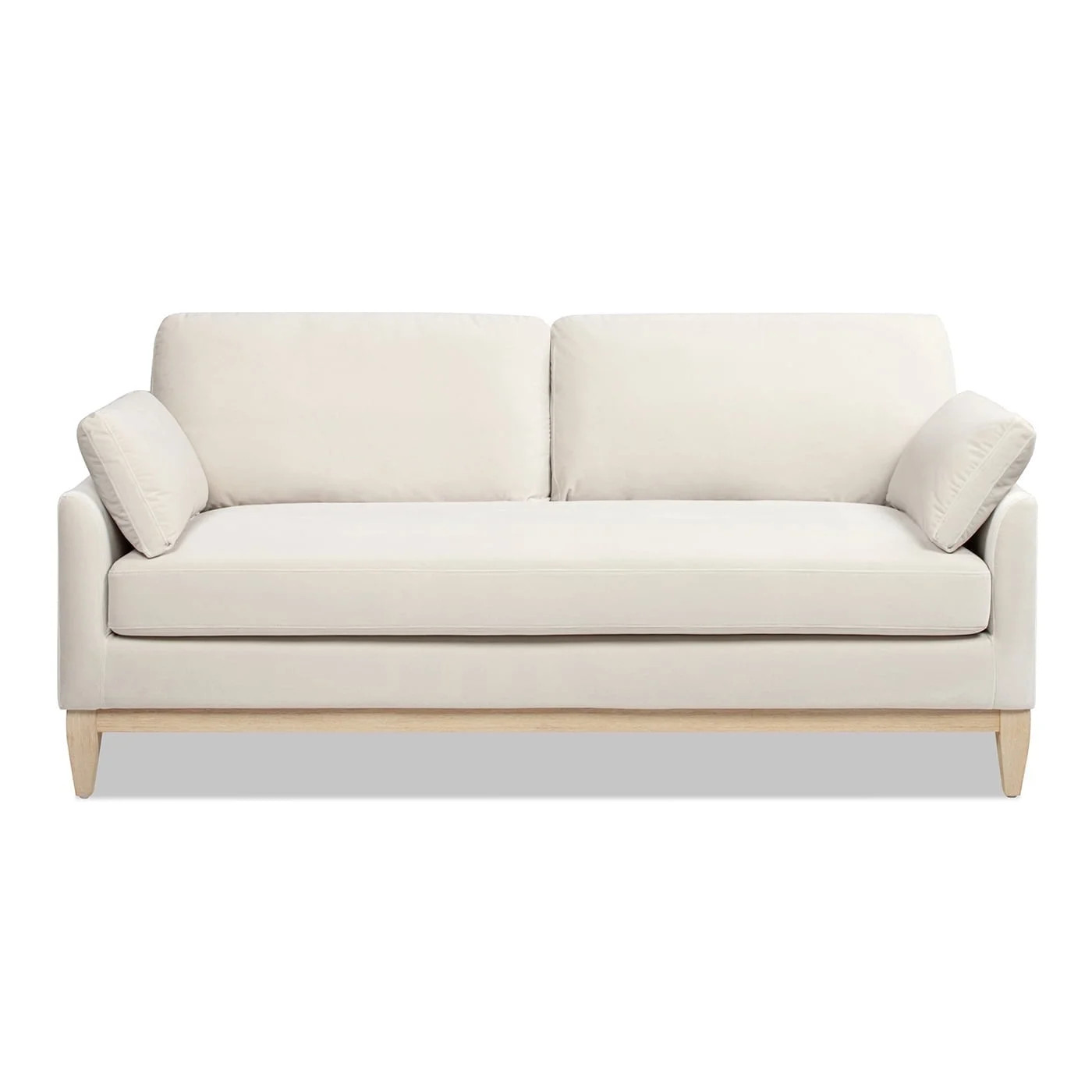 Jennifer Taylor Home Pasadena 75.5" Modern Farmhouse Sofa, French Beige Performance Velvet | Walmart (US)