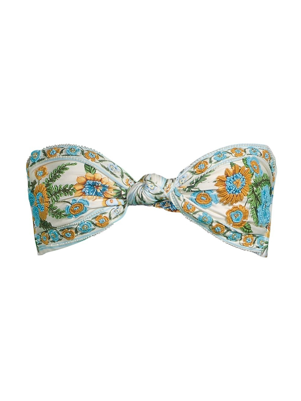 Agua Bendita Pacifico Lucille Aine Embroidered Bikini Top | Saks Fifth Avenue