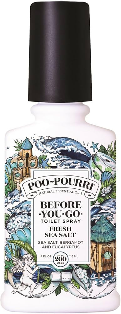 Poo-Pourri Before-You-Go Toilet Spray, Fresh Sea Salt, 4 Fl Oz, Up to 200 Uses, Bathroom Odor Deo... | Amazon (US)