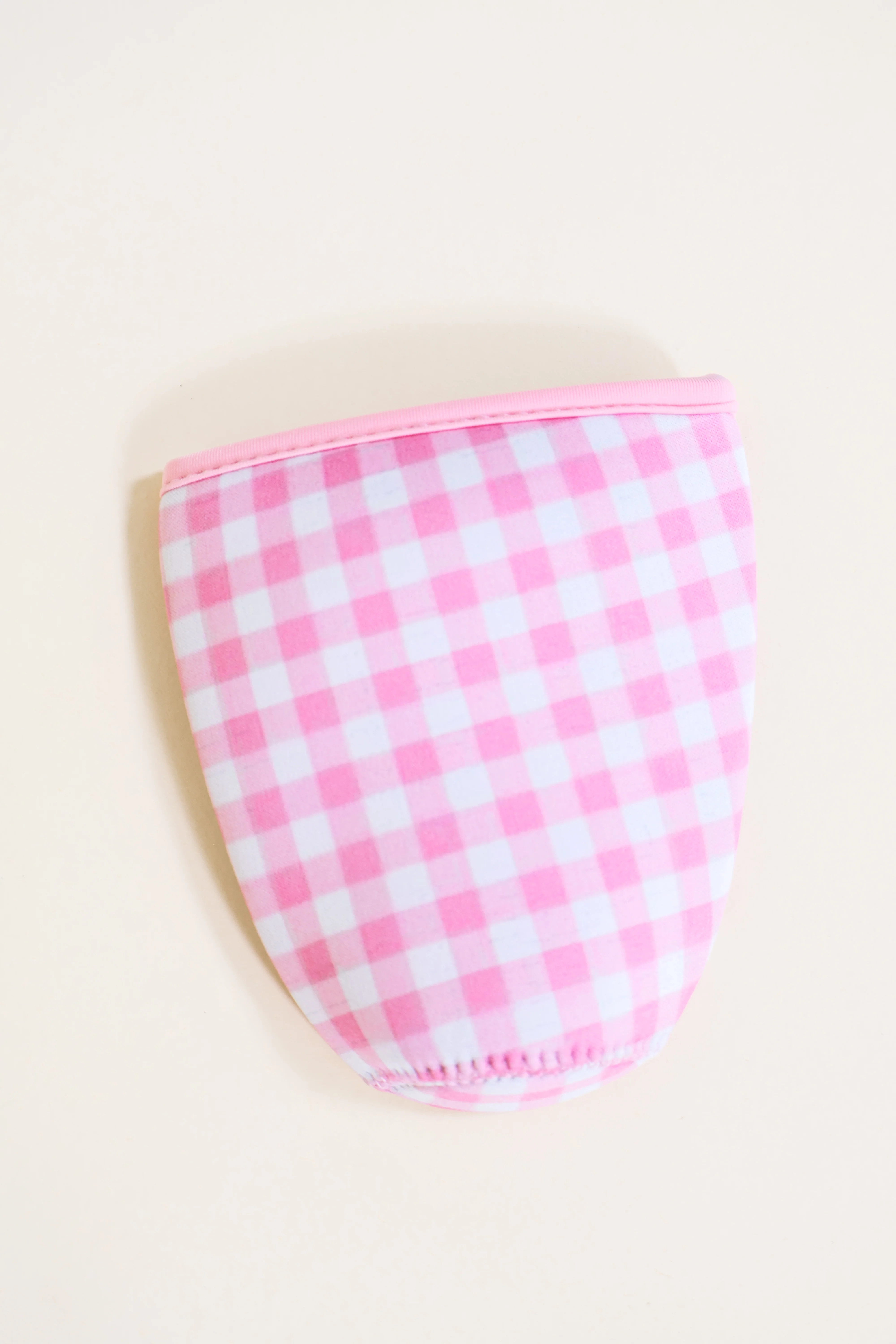 Iced Coffee Medium Drink Sleeve - Pink Plaid | Bates Boutique 