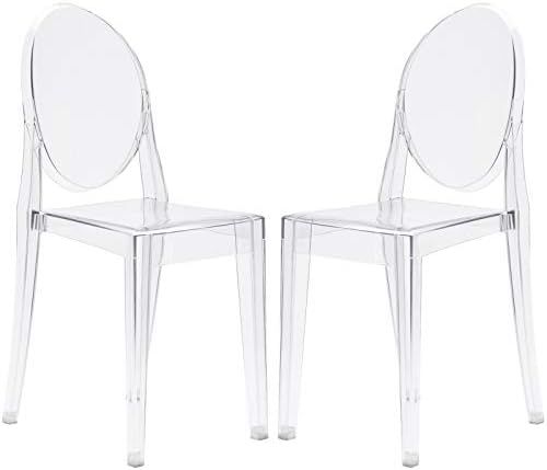 EdgeMod Burton Side Chair in Clear (Set of 2) | Amazon (US)