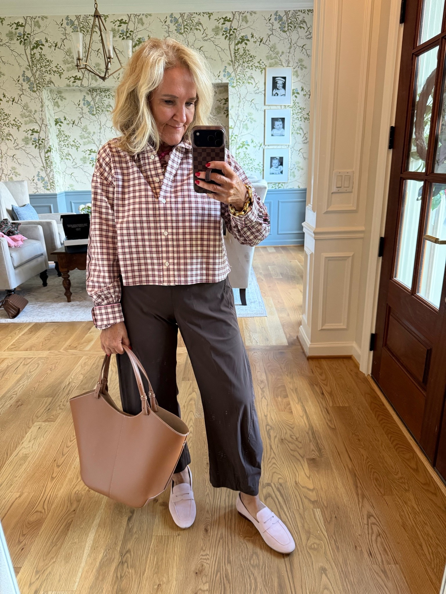 Pants size 10 petite
Blouse size small on sale! 
Loafers I did size down and they have stretched a bit. 
Travel pants, no wrinkle pants, viral pants Ruti pants

#LTKOver40 #LTKootd #LTKTravel