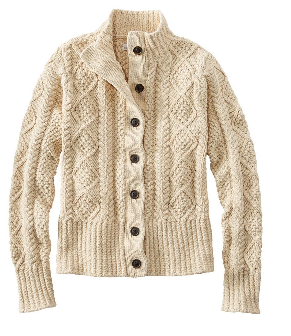 Women's Signature Cotton Fisherman Sweater, Short Cardigan | L.L. Bean