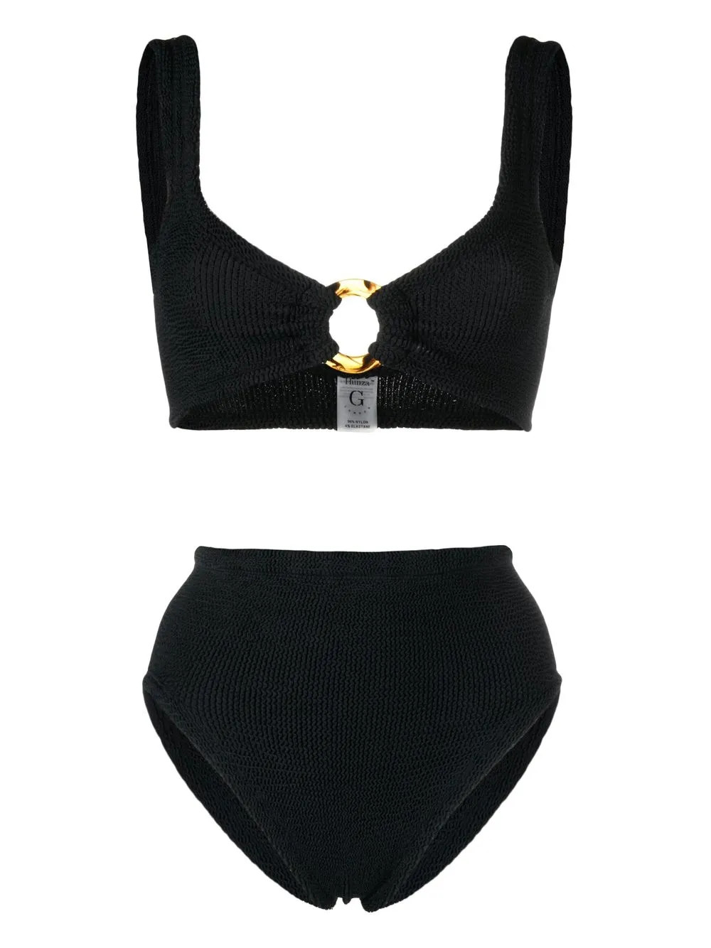 Hunza G Nadine Seersucker Bikini Set - Farfetch | Farfetch Global