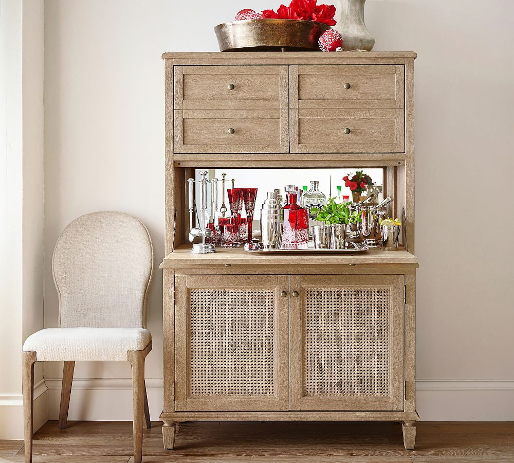 Sausalito Cane Bar Cabinet | Pottery Barn (US)