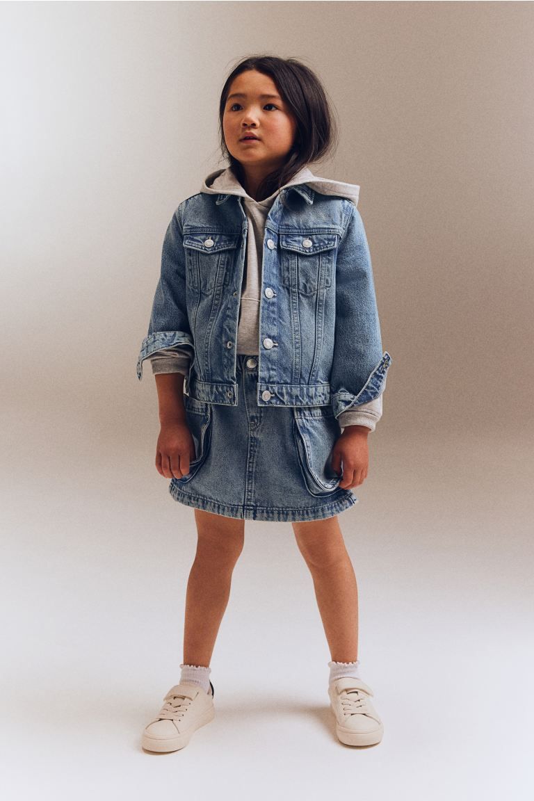 Denim Skirt - Regular waist - Short - Denim blue - Kids | H&M US | H&M (US + CA)