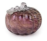 Boston International Decorative Tabletop Glass Pumpkin, 8.5 x 7-Inches, Mellow Mauve | Amazon (US)