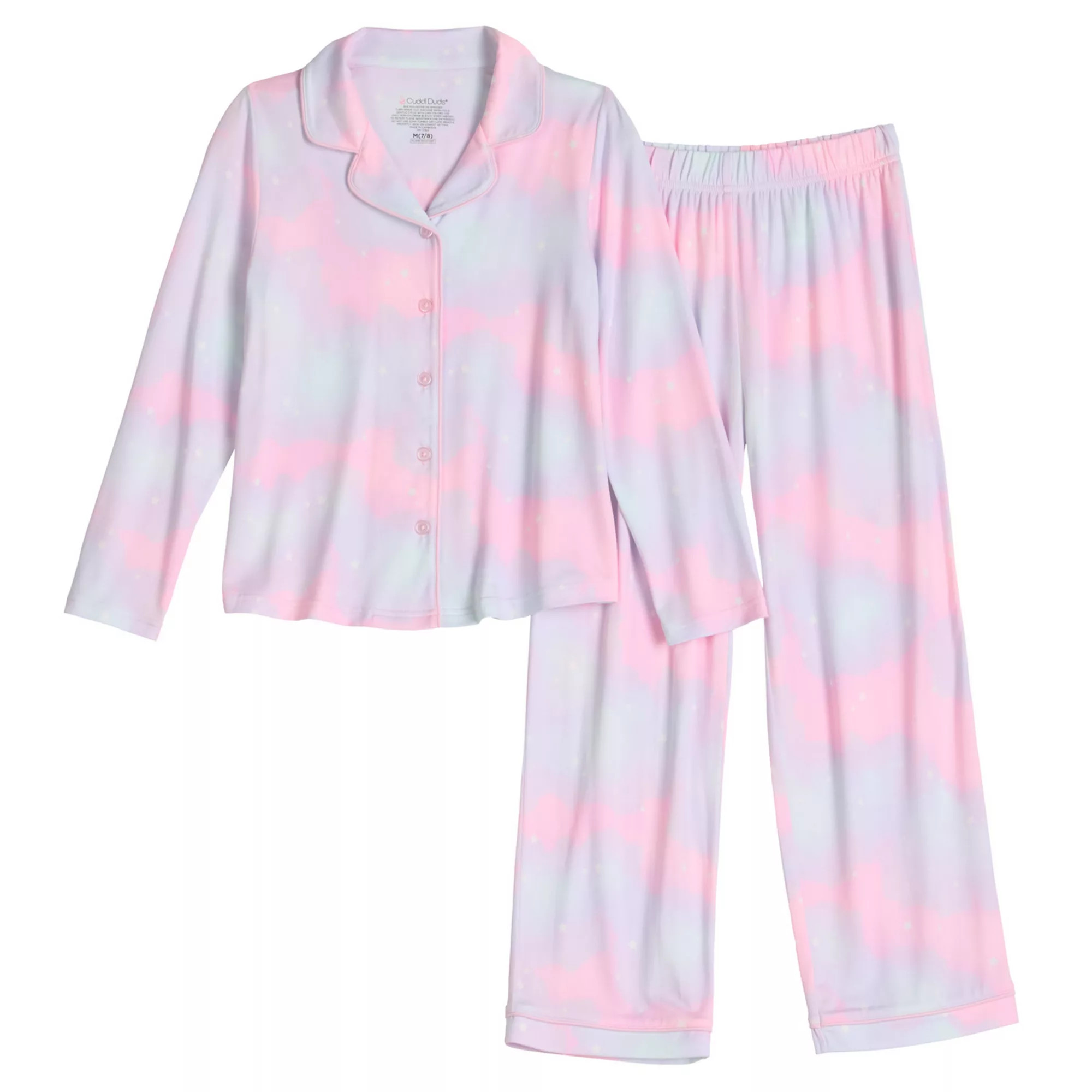 Girls 4-12 Cuddl Duds® Long Sleeve Pajama Top & Pajama Pants Set | Kohl's