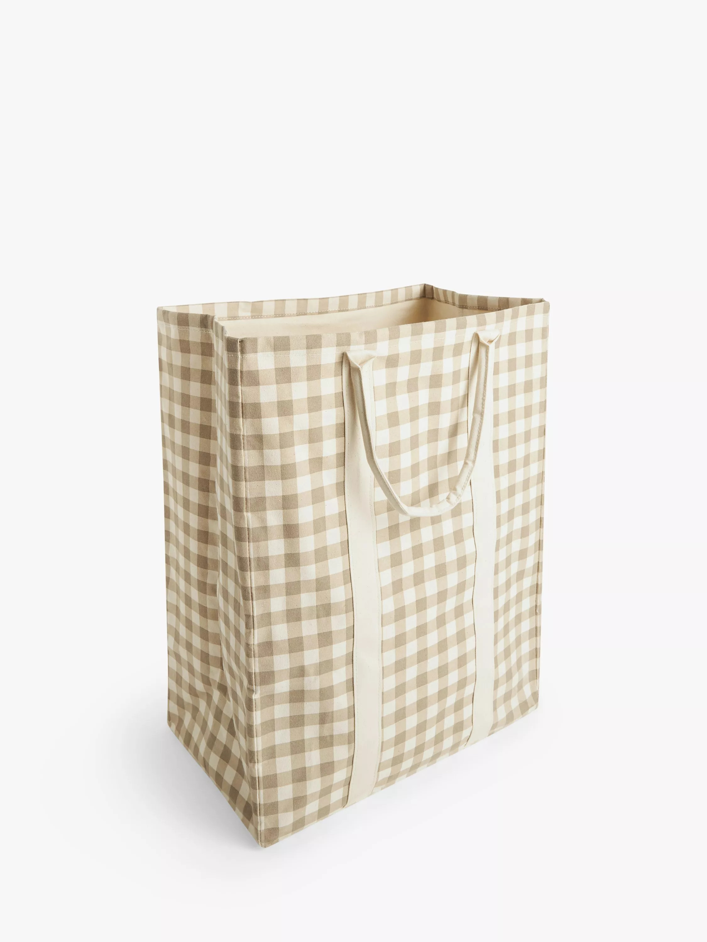 John Lewis Canvas Laundry Bag, Rust Gingham | John Lewis (UK)
