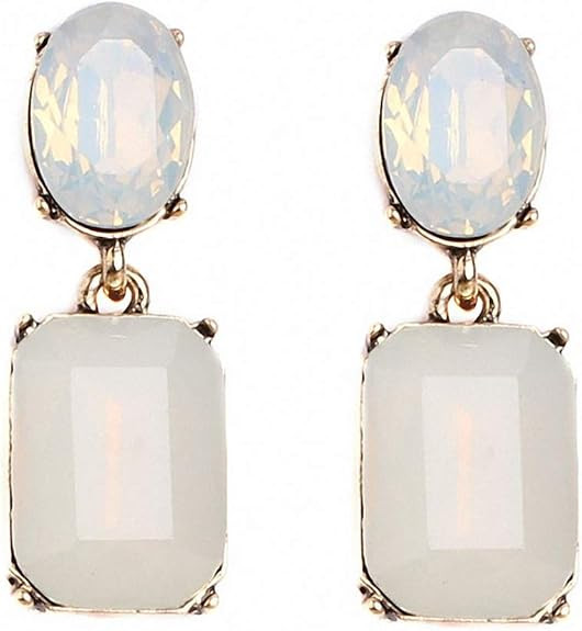 Bohemian Stud Earrings Women Wedding Jewelry Boho Statement Rhinestone Earrings Light Green | Amazon (US)