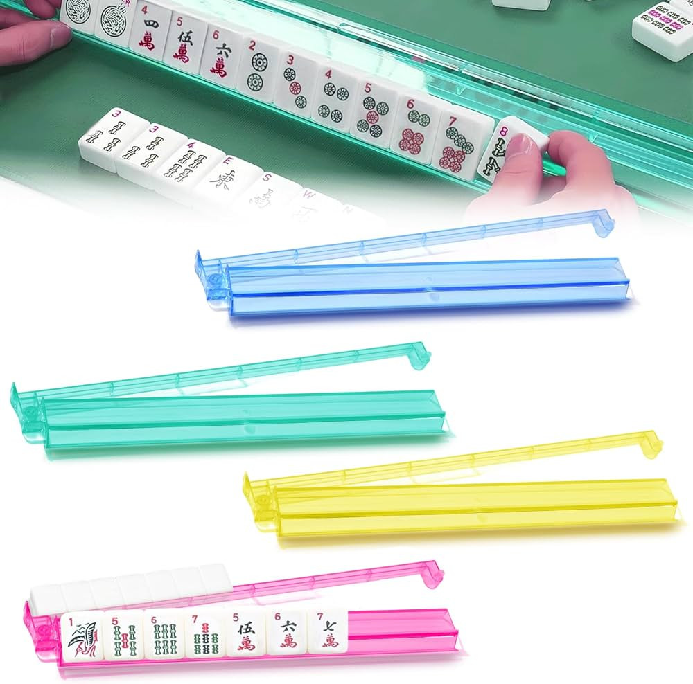 Mahjong Pushers and Racks, 2025 New Mahjong Racks with Pushers Set of 4, Clear Acrylic American M... | Amazon (US)