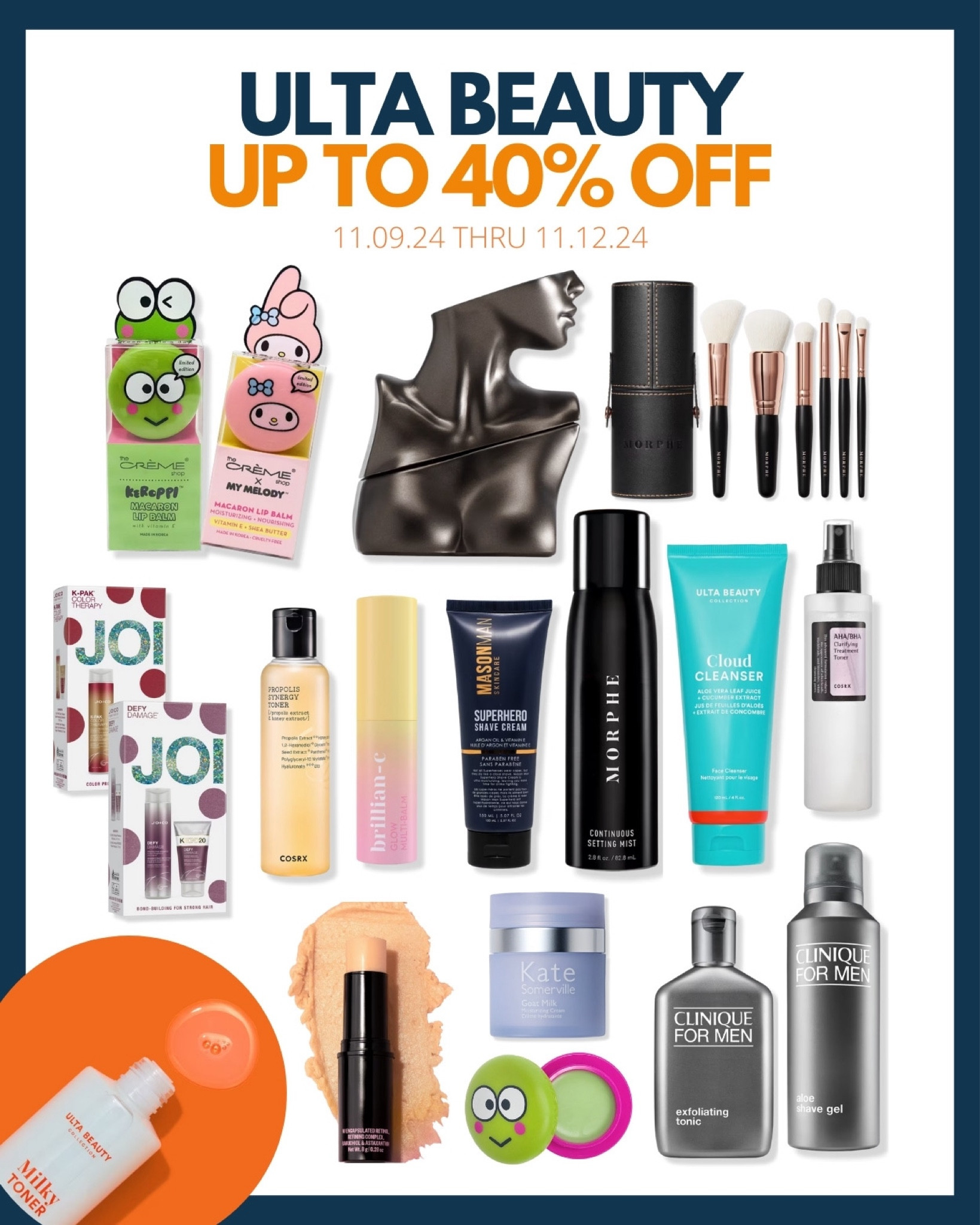 🎉 Get ready to simplify your holiday shopping with Ulta Beauty @ultabeauty! Whether you’re treating friends, family, coworkers, or even yourself, we’ve got you covered! 🌟

From November 9th to November 12th, enjoy exclusive online-only deals of up to 40% off on all your beauty favorites—think makeup, luxury skincare, hair essentials, fragrances, and so much more! 💄✨

Don’t miss out on this chance to snag amazing holiday gifts and celebrate the latest beauty launches! Spread the word, and let’s make this holiday season unforgettable! 🛍️❤️ #ultabeauty #ulta #ad

#LTKSaleAlert #LTKHoliday #LTKBeauty