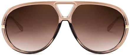 FEISEDY Trendy Oversized Aviator Sunglasses for Women Men Retro Big Round Shield Sun Glasses B418... | Amazon (US)