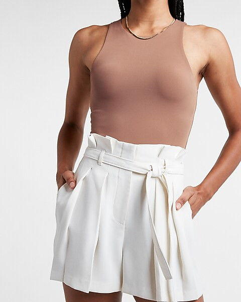 Body Contour Cropped High Neck Tank | Express