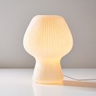 Ribbed Glass Table Lamp (9"–18") | West Elm (US)