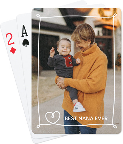 Heart Doodle Border Playing Cards | Shutterfly