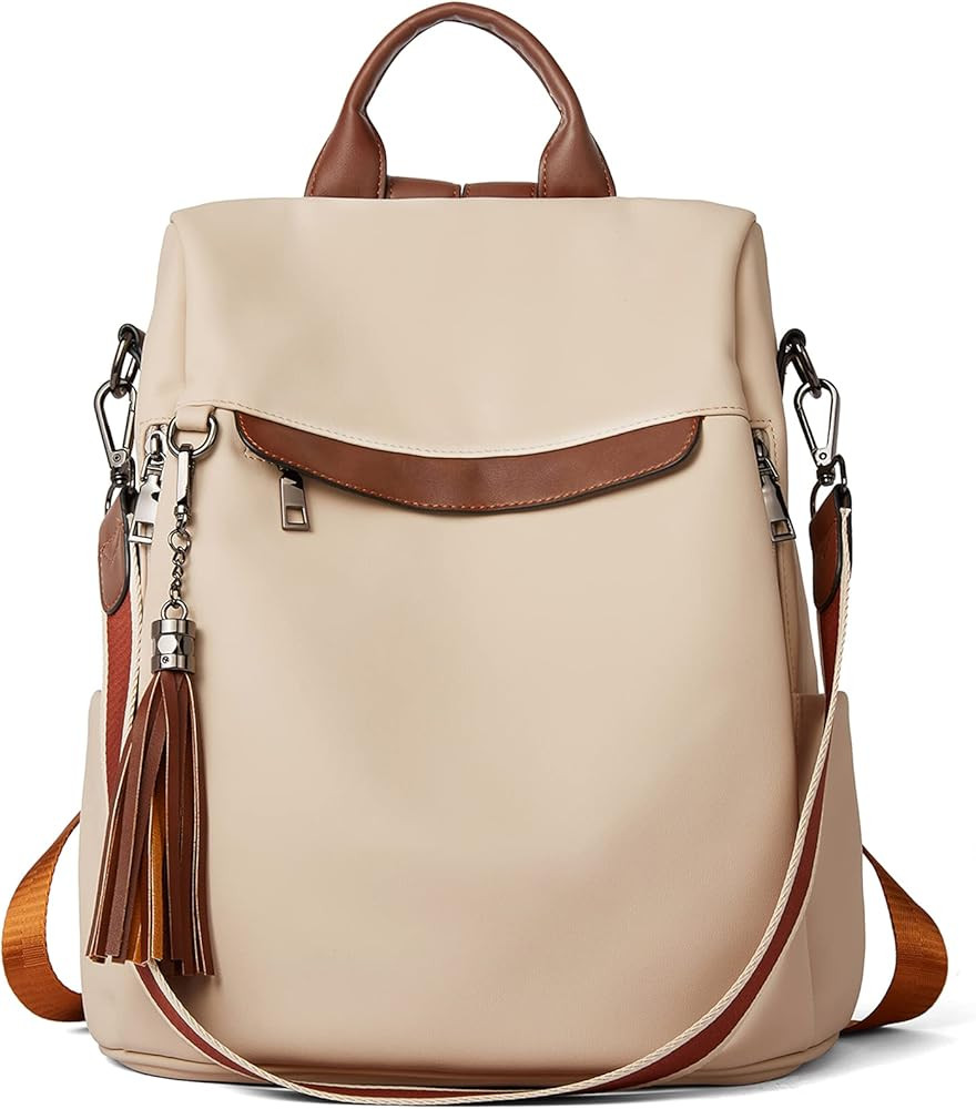 BROMEN Backpack Purse for Women Leather Anti-theft Travel Backpack Fashion Shoulder Bag | Amazon (US)