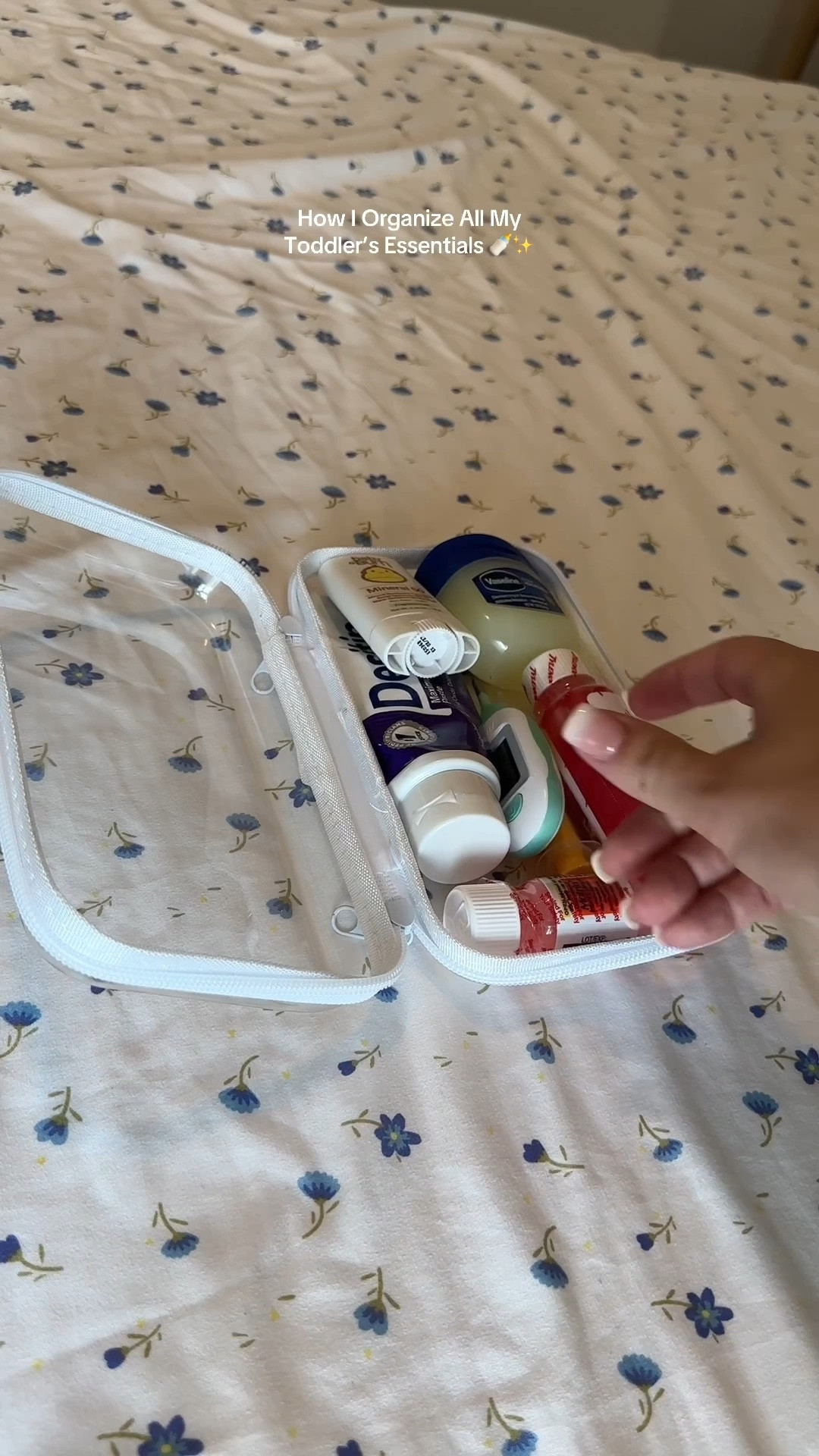Organizing all my toddler essentials in these clear travel pouches 🍼✨ Perfect for hair accessories, medicine, sunscreen, diaper creams, and nail care — everything in one spot and easy to grab!  #ToddlerMom #MomHacks #OrganizationIdeas

#LTKKids #LTKBaby #LTKFamily