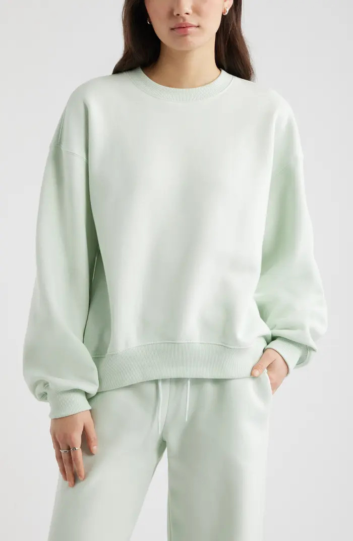 Relaxed Cotton Blend Sweatshirt | Nordstrom