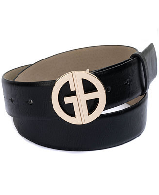 Giani Bernini Women's Signature-Buckle Panel Belt   - Macy's | Macy's Canada