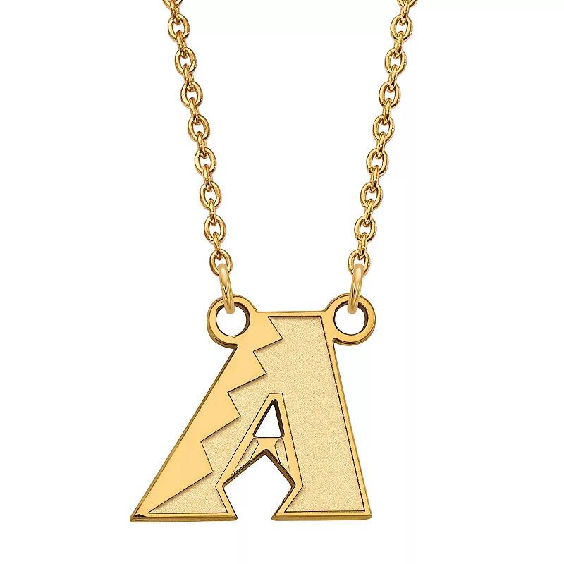 LogoArt Sterling Silver Arizona Diamondbacks Small Pendant Necklace, Women's, Gold Tone | Kohl's