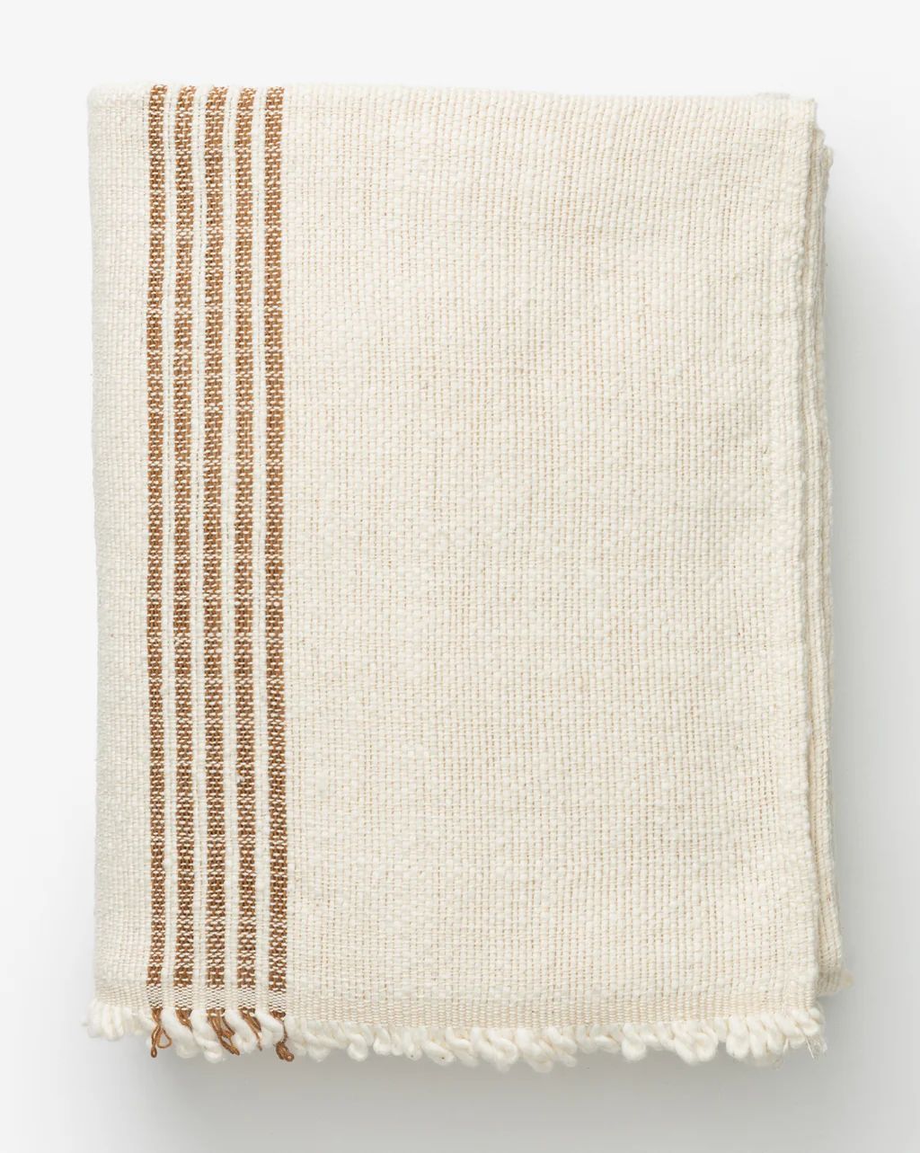 Helena Soft Fringe Camel & Cream Blanket | McGee & Co.