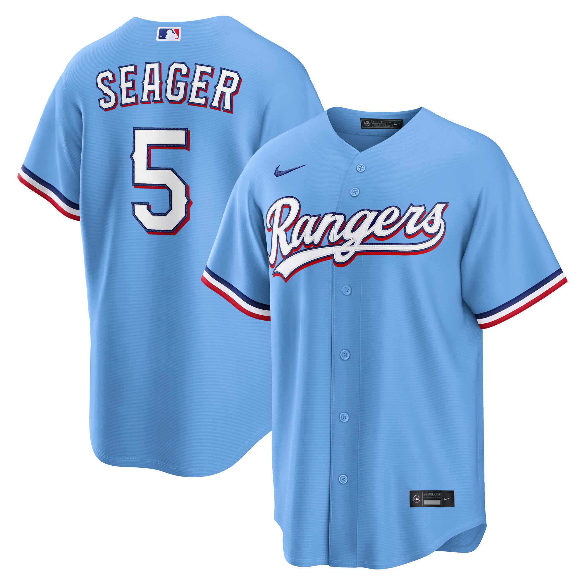 Men's Texas Rangers Corey Seager Nike Light Blue Alternate Replica Jersey | MLB Shop