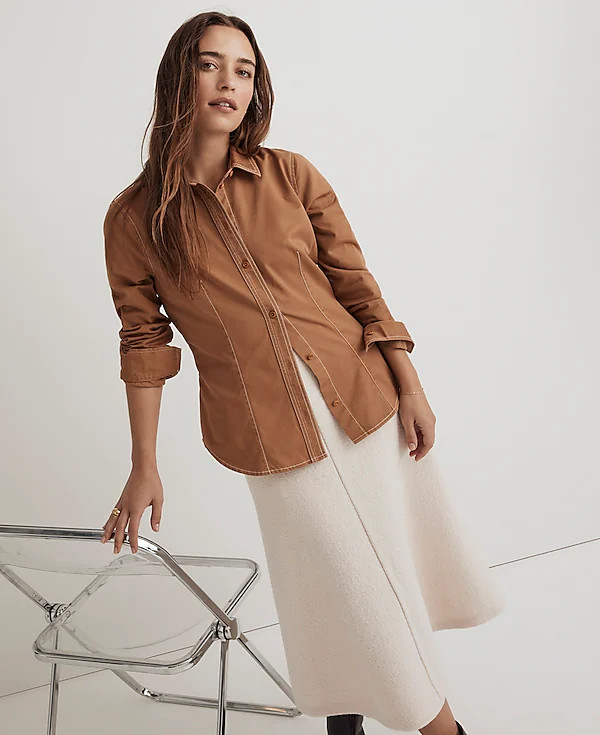 Darted Button-Up Shirt in (Re)generative Chino | Madewell | Madewell