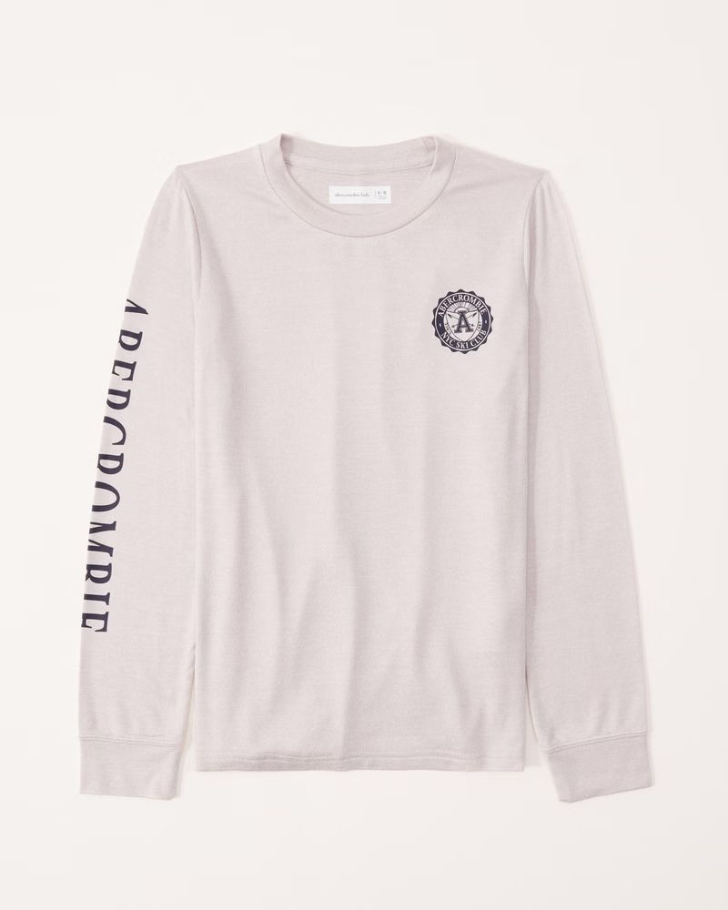 long-sleeve cozy graphic logo tee | Abercrombie & Fitch (US)
