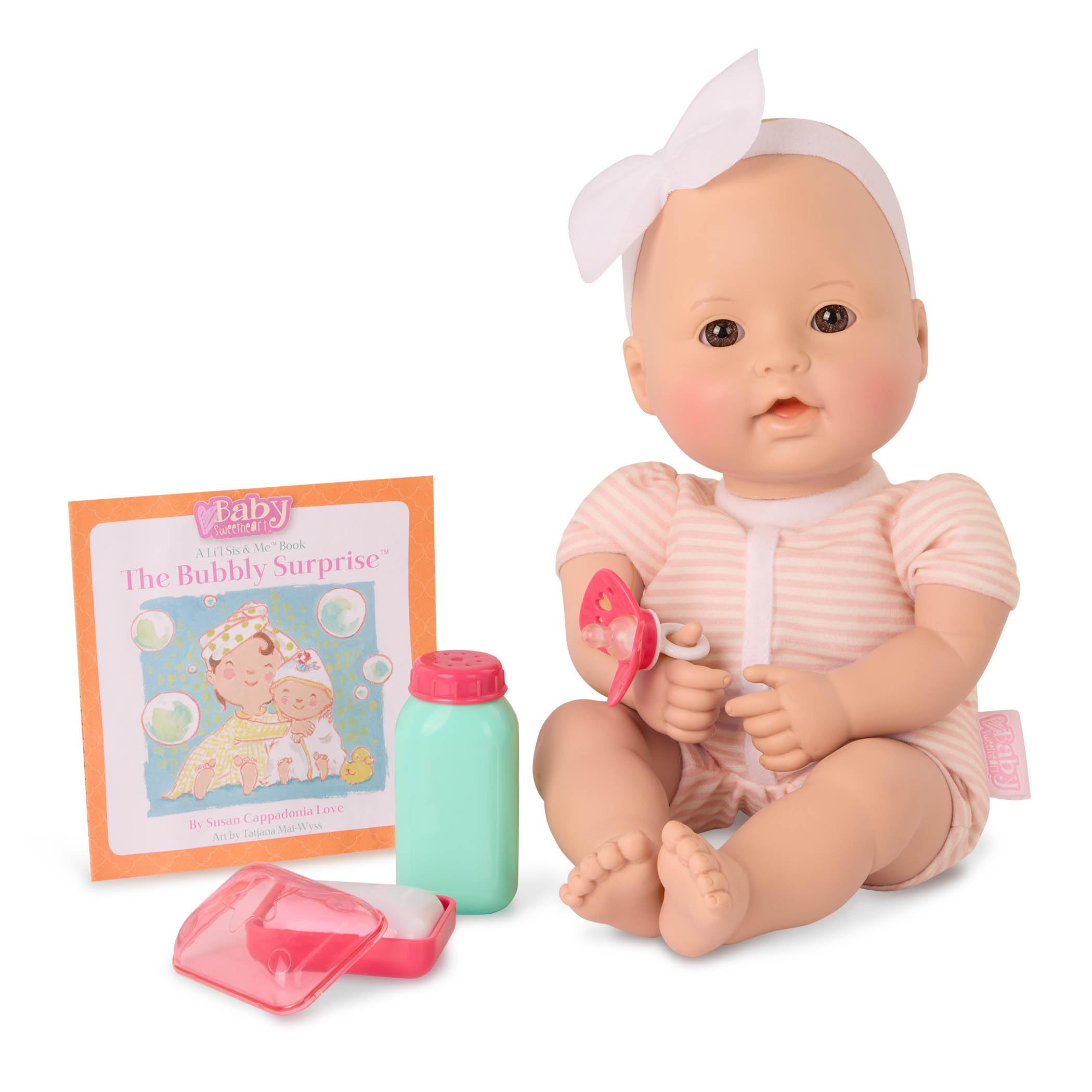 Baby Sweetheart by Battat – Bath Time 12-Inch Doll for Newborn with Soft Body & Easy – to –... | Amazon (US)