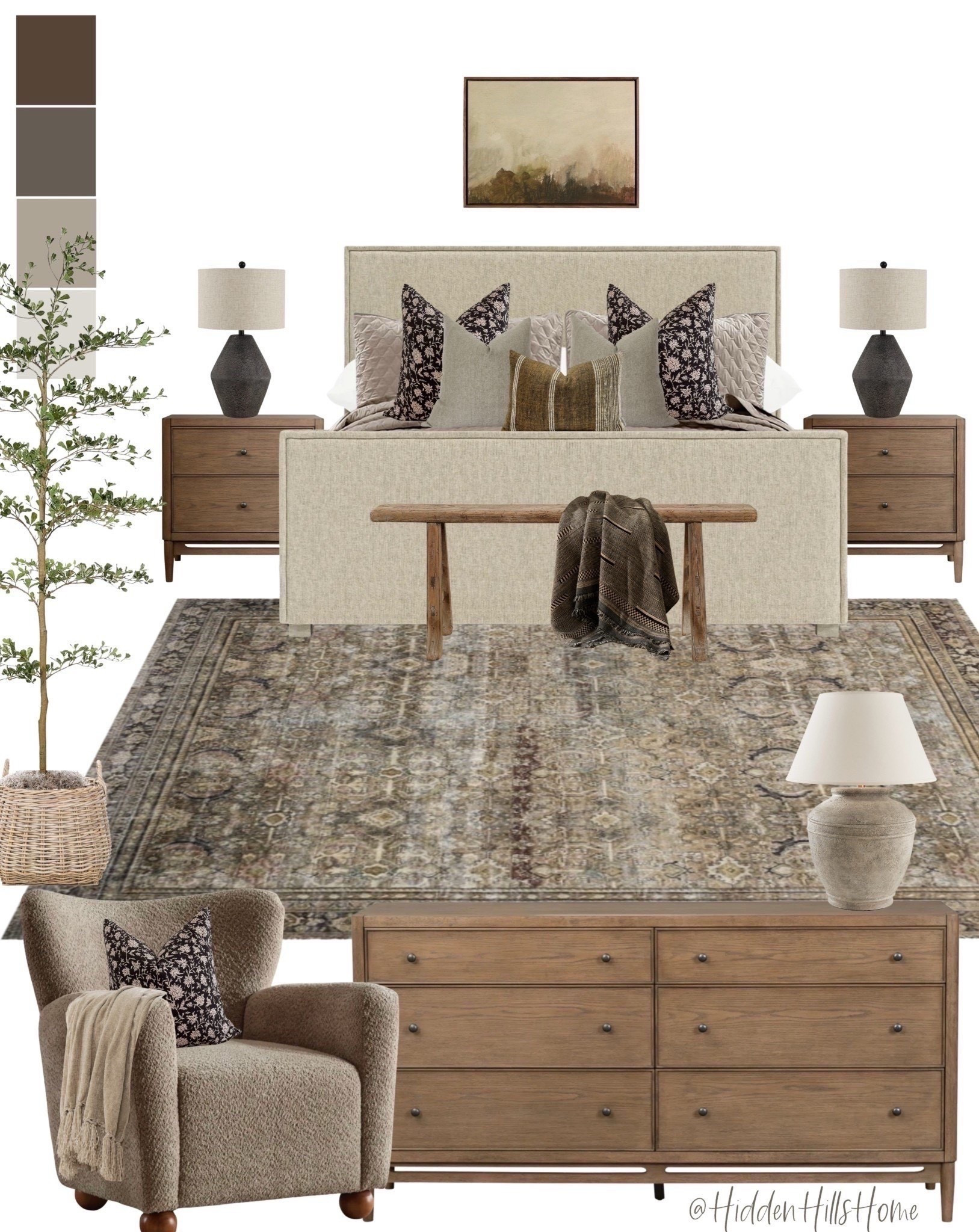 Master bedroom decor mood board, bedroom design idea, bedroom decor, sawyer bed, bedding, home decor inspiration, bedroom rug, nightstands #bed



#LTKSeasonal #LTKSaleAlert #LTKHome