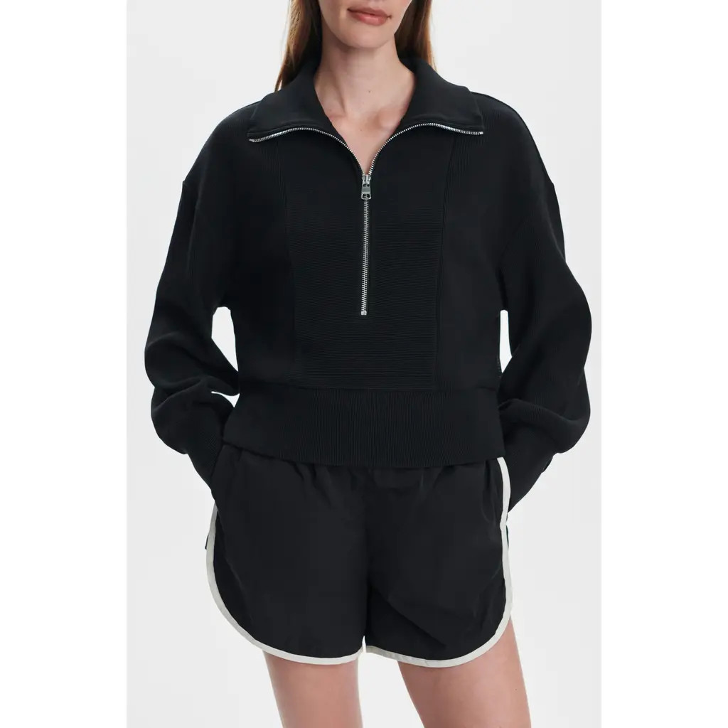 Varley Ramona Half-Zip Sweatshirt in Black at Nordstrom Rack, Size Medium | Nordstrom Rack