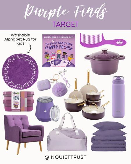 Cute purple finds from Target! 

#furniturefinds #kitchenessentials #kidsfavorite #mompicks #giftsforher

#LTKFind #LTKGiftGuide #LTKhome