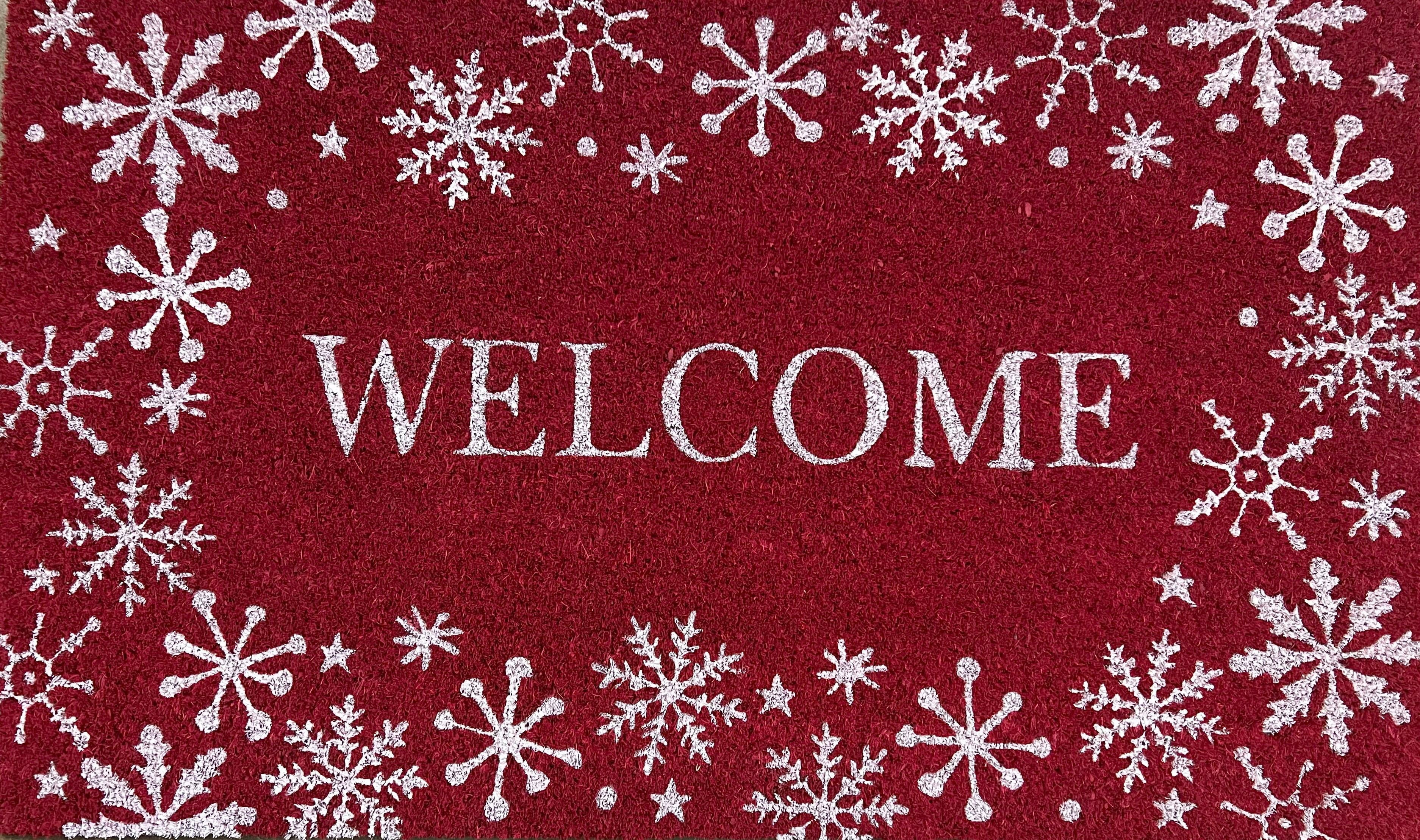 HT 18x30 Snowflake Coir Doormat - Walmart.com | Walmart (US)