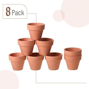 Mr. Pen- Mini Terracotta Clay Pots, 1.7", 8 pcs, Clay Pots for Plants, Small Terracotta Pots, Terrac | Amazon (US)